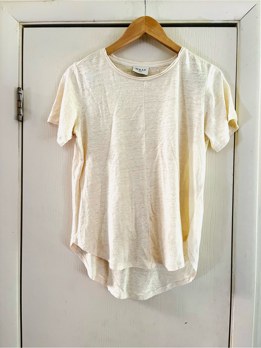 WRAP London 100% Linen Minimalist Capsule 90s Model Off Duty Cream Everyday Top